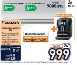 Unieuro Daikin condizionatore monosplit D25A offerta