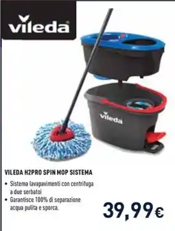 Unieuro Vileda H2Pro Spin Mop Sistema offerta