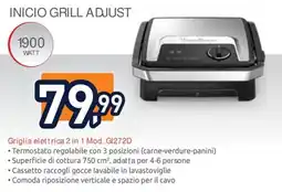 Unieuro Griglia elettrica 2 in 1 Mod. GI272D offerta