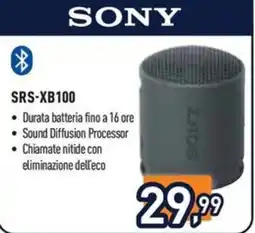 Unieuro Sony SRS-XB100 offerta