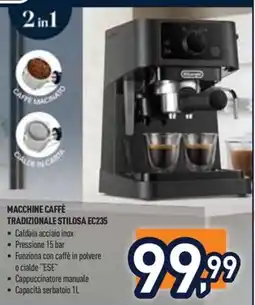 Unieuro Macchine Caffè Tradizionale Stilosa EC235 offerta