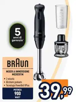 Unieuro Braun mixer a immersione offerta