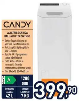 Unieuro Candy lavatrice carica dall'alto offerta