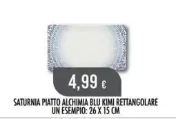Scelgo Saturnia piatto alchimia blu kimi rettangolare offerta