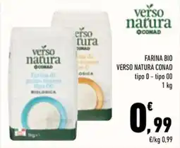 Conad City Farina di grano tenero tipo 00 biologica verso natura offerta