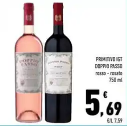Conad Superstore Primitivo IGT Doppio Passo rosso - rosato offerta