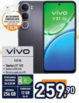 Unieuro vivo Y31 5G offerta