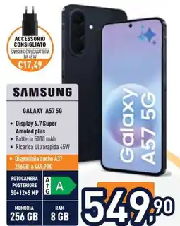 Unieuro Samsung Galaxy A57 5G offerta