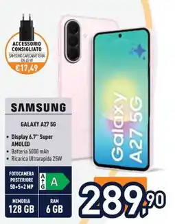 Unieuro Samsung Galaxy A27 5G offerta