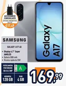 Unieuro Samsung Galaxy A17 4G offerta