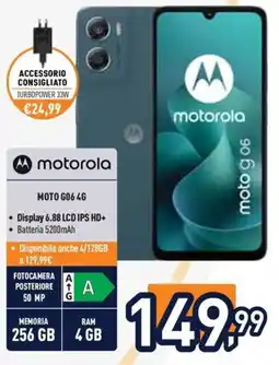 Unieuro motorola moto g06 4g offerta
