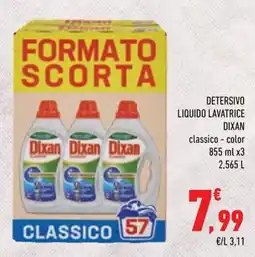 Conad City Detersivo liquido lavatrice Dixan classico - color offerta