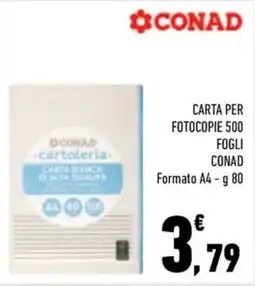 Conad City Carta per fotocopie Conad offerta