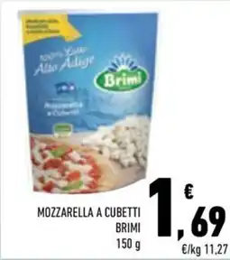 Conad Margherita Mozzarella a cubetti Brimi offerta