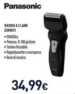 Unieuro Panasonic Rasoio a 2 lame offerta
