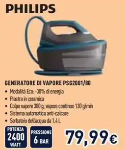 Unieuro Philips generatore di vapore offerta