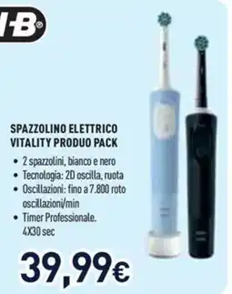 Unieuro Spazzolino elettrico Vitality offerta