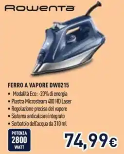 Unieuro Rowenta ferro a vapore DW8215 offerta