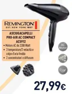 Unieuro Remington asciugacapelli pro-air ac compact offerta