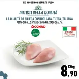 Conad City Petto di pollo intero CONAD percorso qualità offerta
