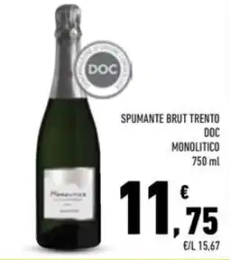 Conad Superstore Spumante brut trento monolitico offerta