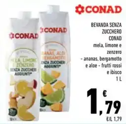 Conad Superstore Beveranda senza zucchero Conad mela, limone e zenzero offerta