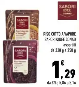 Conad City Riso cotto a vapore Sapori&Idee Conad offerta