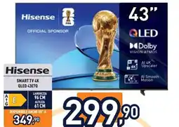 Unieuro Hisense SMART TV 4K QLED 43E7Q offerta