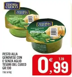 Ard Discount Pesto alla genovese con e senza aglio Tesori del cuoco offerta