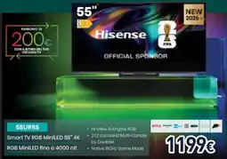 Unieuro Hisense Smart TV RGB MiniLED 55" 4K offerta