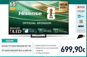 Hisense Smart TV ULED MiniLED 65" 4K