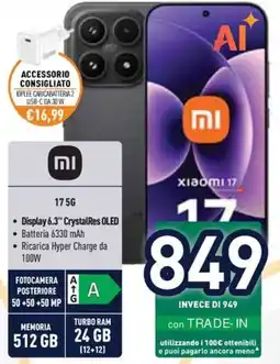 Unieuro Xiaomi 17 17 5G offerta