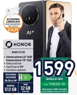 Unieuro Honor Magic V6 5G offerta