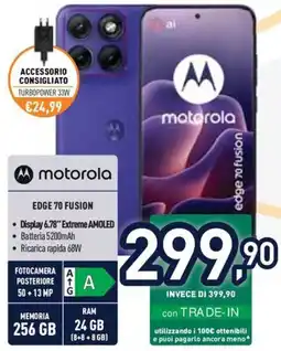 Unieuro Motorola Edge 70 Fusion offerta