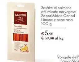 Spazio Conad Sashimi di salmone affumicato norvegese SaporI&Idee Conad offerta