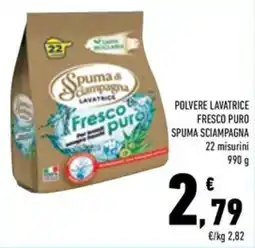 Conad Superstore Spuma di Scampagna polvere lavatrice fresco puro offerta