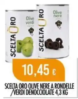 Scelgo Scelta oro olive nere a rondelle / verdi denocciolate offerta