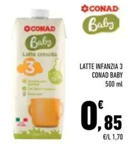Conad City Latte infanzia 3 Conad Baby offerta