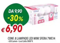 IperFamila Omega lampade led mini sfera offerta
