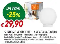 IperFamila Sunhome Moodlight - Lampada da tavolo offerta