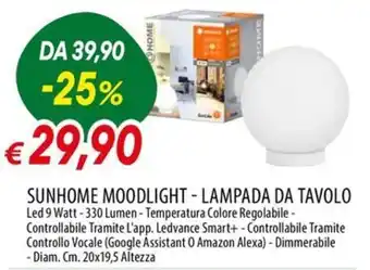 Sunhome Moodlight - Lampada da tavolo