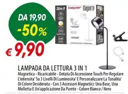 IperFamila Lampada da lettura 3 in 1 beper offerta