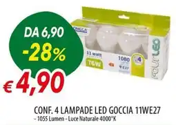 IperFamila Lampade LED Goccia 11WE27 offerta