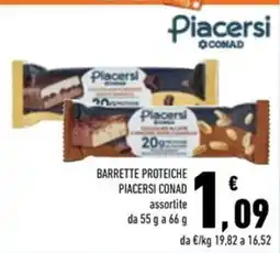 Conad Superstore Barrette proteiche Piacersi Conad offerta