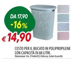 IperFamila Cesto per il bucato in polipropilene offerta