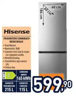 Unieuro Hisense frigorifero combinato offerta