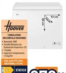 Unieuro Congelatore orizzontale Hoover offerta