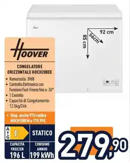 Unieuro Hoover Congelatore orizzontale offerta