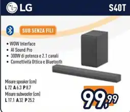 Unieuro LG sub senza fili offerta