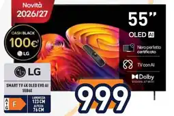 Unieuro Smart TV 4K OLED EVO AI 55B6E offerta